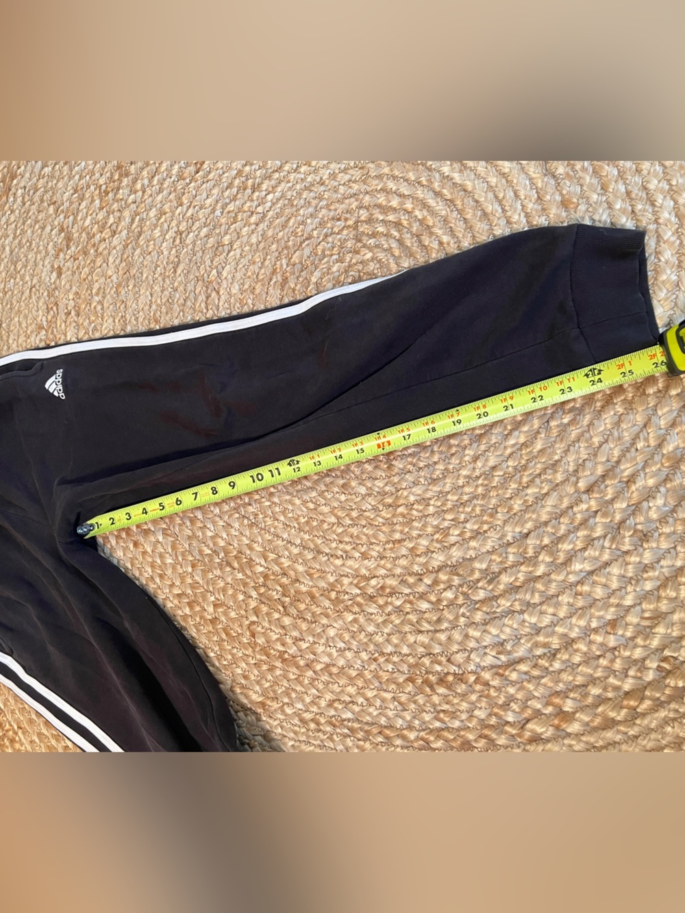 Adidas 3-Stripe Jogger Sweatpants Black White Logo Women's Large - Picture 7 of 7
